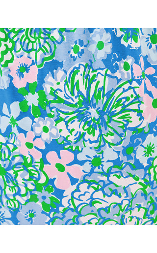 Parigi Knit Skort Romper - Sunwashed Blue Plumes In Bloom
