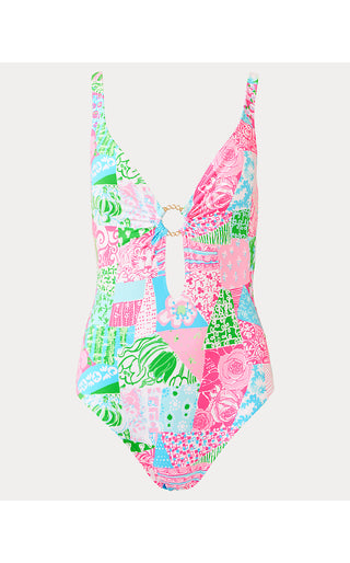 Ester One Piece Swimsuit - Multi Crazy Quilt