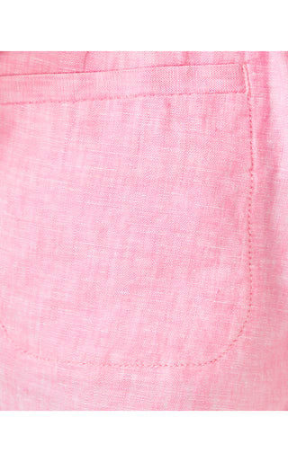 Lilo Linen Short - Rousseau Pink X Resort White