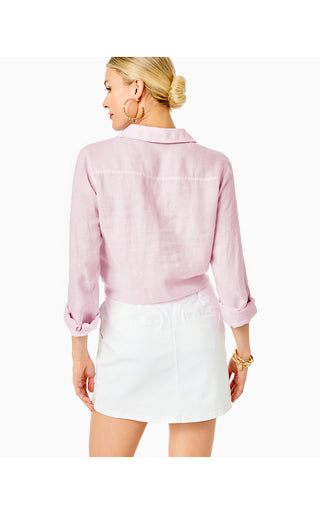 Colette Denim Skort - Resort White
