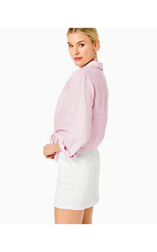 Colette Denim Skort - Resort White