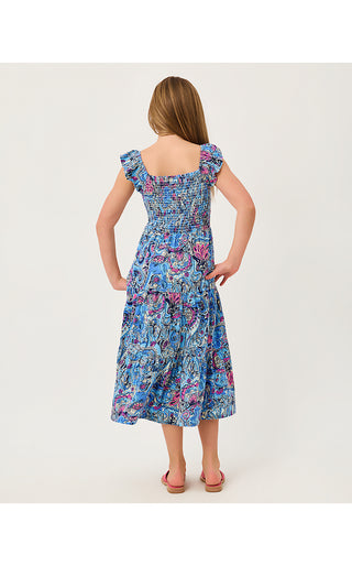 Girls Mini Jilly Midi Dress - Multi Paisley Parade