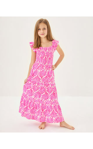 Girls Mini Jilly Midi Dress - Pink Bliss Shady Babe