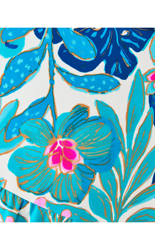 UPF 50+ Luxletic Teena Skort - Breezy Aqua Best Fronds Forever