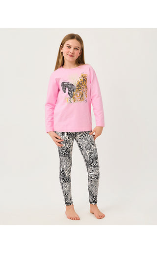 Girls UPF 50+ Luxletic Mini Weekender Legging - Coconut Z