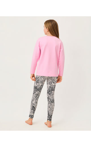 Girls UPF 50+ Luxletic Mini Weekender Legging - Coconut Z