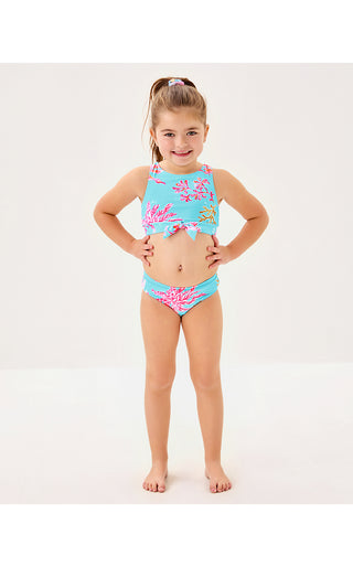 UPF 50+ Girls Tacoma Tankini  - Multi Royal Coral