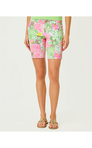 Natia Mid-Rise Knit Short - Resort White Mum Patch