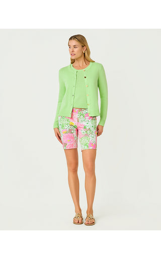 Natia Mid-Rise Knit Short - Resort White Mum Patch