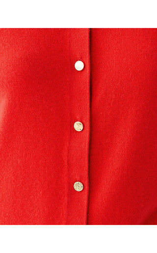 Fairley Cashmere Cardigan - Rococo Red