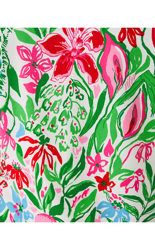 Pajama Knit Long Sleeve Button-Up Top - Multi Glowing Gardens