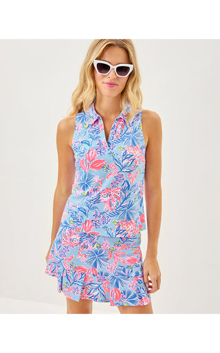 UPF 50+ Luxletic Alister Polo- Multi Elephant Splash