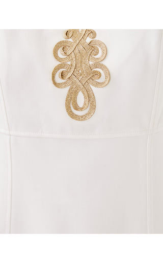 Trini Viscose Shift Dress - Resort White