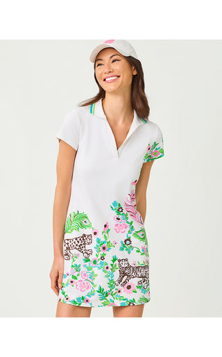 UPF 50+ Luxletic Cayo Costa Dress - Resort White Royal Zoo Engineered