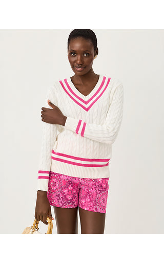 Brockton Sweater - Coconut X Pink Aster Tipping
