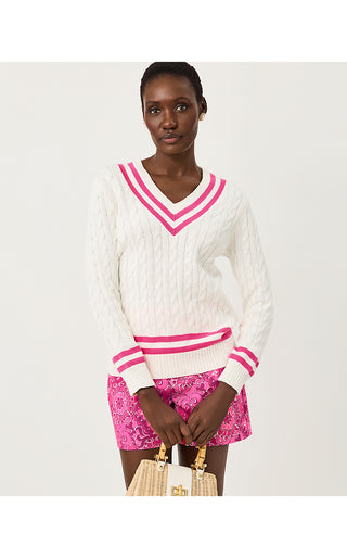 Brockton Sweater - Coconut X Pink Aster Tipping