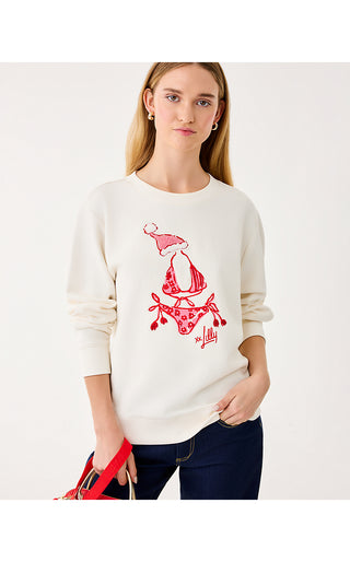 Ballad Long Sleeve Sweatshirt - Coconut Festive Frocks Embellishment