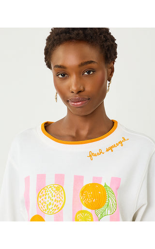 Ballad Long Sleeve Sweatshirt - Multi Fresh Squeezed Embroidery