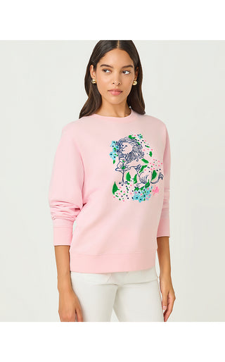 Ballad Long Sleeve Sweatshirt - Multi Lydia Lion Embellishment