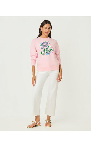 Ballad Long Sleeve Sweatshirt - Multi Lydia Lion Embellishment