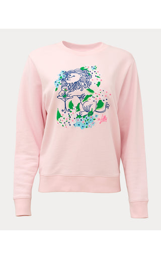 Ballad Long Sleeve Sweatshirt - Multi Lydia Lion Embellishment