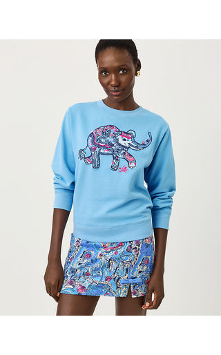 Ballad Long Sleeve Sweatshirt - Multi Paisley Parade Embellishment