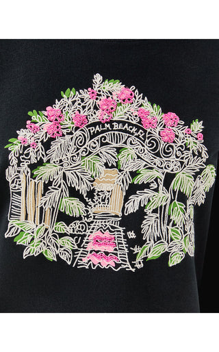 Ballad Long Sleeve Sweatshirt - Noir Palm Beach Toile