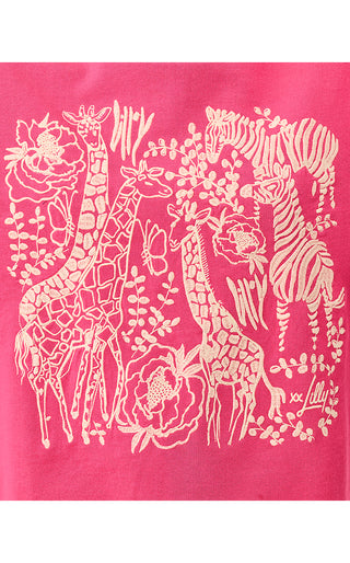 Ballad Long Sleeve Sweatshirt - Pink Aster Safari Embroidery