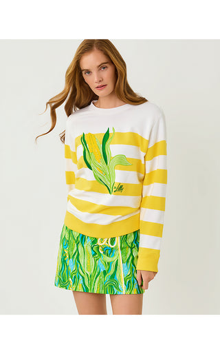 Ballad Long Sleeve Sweatshirt - Multi Sweet Corn Embroidery