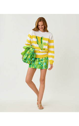 Ballad Long Sleeve Sweatshirt - Multi Sweet Corn Embroidery