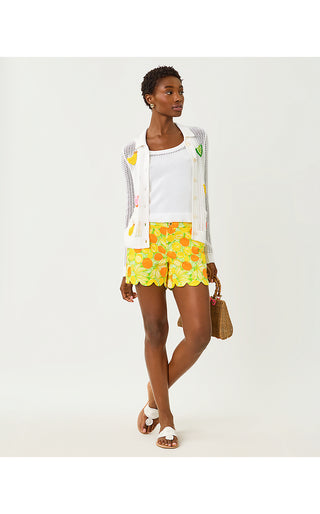 Buttercup Mid-Rise Short - Island Palm Zesty