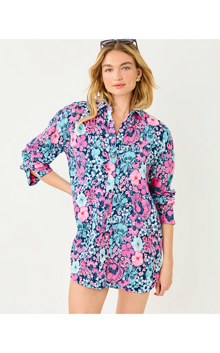 Kwitney Long-Sleeve Coverup - Starlight Navy In All Her Glory