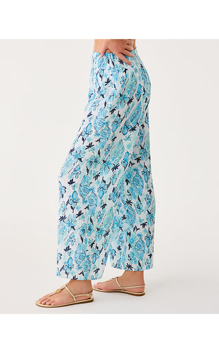 Enzo Pant Cover Up - Resort White Seashell Splendor