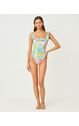 Aemma Ruffle One Piece Swimsuit - Multi Lilly Garden