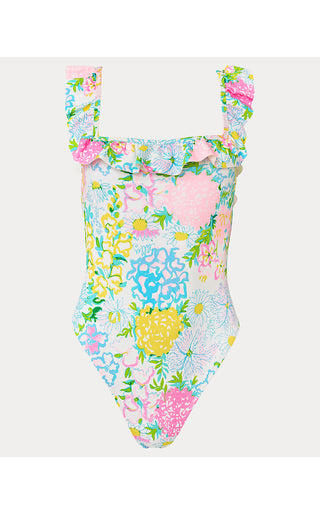 Aemma Ruffle One Piece Swimsuit - Multi Lilly Garden