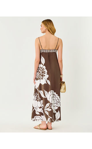 Jesslyn Silk Maxi Slip Dress - Coco Beach Oversized Marni Engineered Woven Maxi