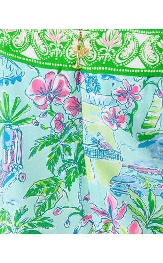 Amalfi Silk Maxi Dress - Salt Pond Blue Sunny Dee Engineered