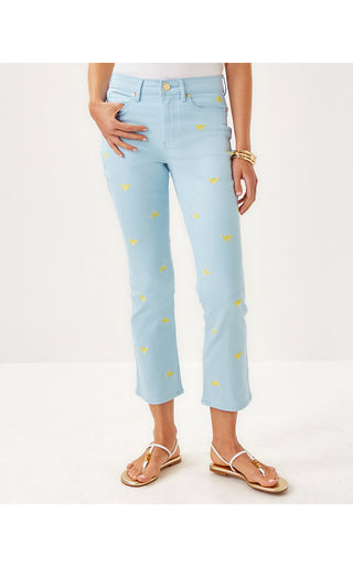 Annet High Rise Crop Jean - Bluette