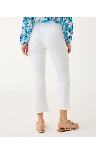 Annet High Rise Crop Flare Jean - Resort White