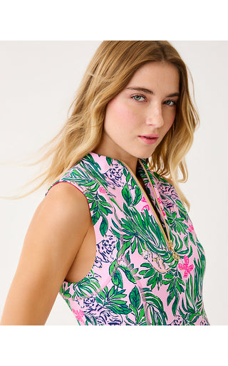 UPF 50+ Luxletic Racquet Active Dress - Conch Shell Pink Roaring With Joy