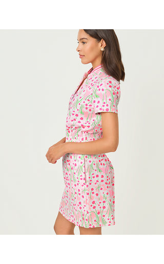 UPF 50+ Luxletic Love Active Dress - Conch Shell Pink Lil Sunny Daisies