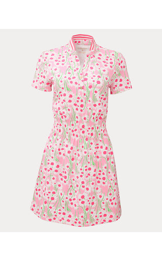 UPF 50+ Luxletic Love Active Dress - Conch Shell Pink Lil Sunny Daisies