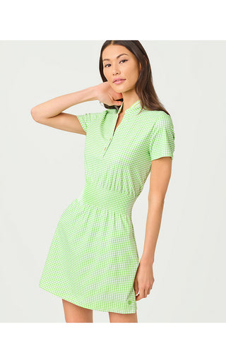 UPF 50+ Luxletic Love Active Dress - Pistachio Macaron Lil Check It Gingham