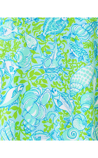UPF 50+ Dune Short Sleeve Dress - Day Dream Blue Throw Me A Line
