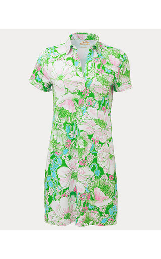 UPF 50+ Dune Short Sleeve Dress - Putting Green Poppyland