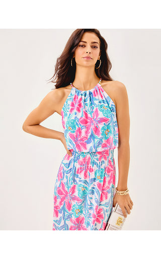 Gracelyn Halter Midi Dress - Multi Beachside Haven