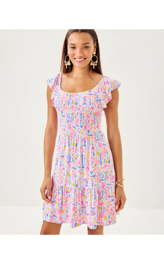 Jilly Smocked Dress - Multi Summer Serenade
