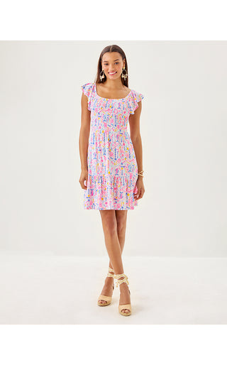 Jilly Smocked Dress - Multi Summer Serenade