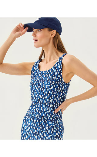 UPF 50+ Luxletic Ari Reversible Active Tank Top- Starlight Navy Youre An Animal