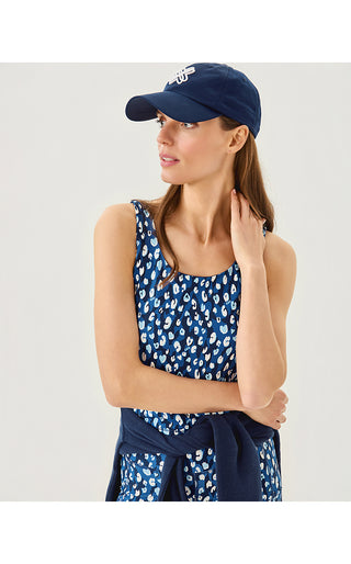 UPF 50+ Luxletic Ari Reversible Active Tank Top- Starlight Navy Youre An Animal